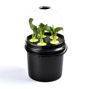 ECO Farm 5 Liter DWC pots with 5 site net pot dome single bucket-growpackage.com