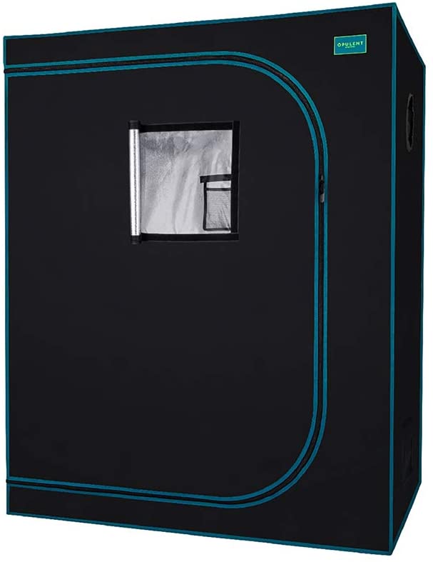 OPULENT SYSTEMS 48"x24"x60" Hydroponic Mylar Water-Resister Grow Tent Reflective Garden Growing Dark Room with Observation Window, Removable Floor Tray and Tool Bag for Indoor Plant Growing 2'X4'