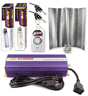 Apollo Horticulture 400W/600W/1000W HPS and MH Gull Wing Reflector Kit