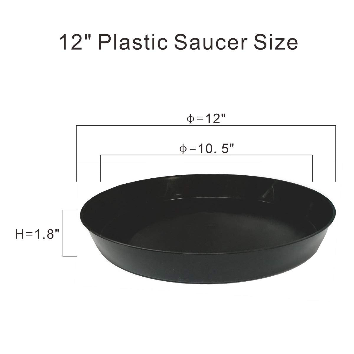 ECO Farm Premium Plastic Saucer 10.50''/12''/14''-growpackage.com