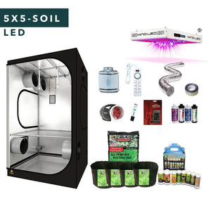 5' X 5' LED Soil Complete Indoor Grow Tent Kits for 6 Plants