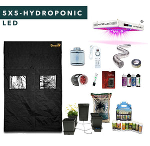 5' X 5' LED LED Hydroponic Complete Indoor Grow Tent Kits for 6 Plants