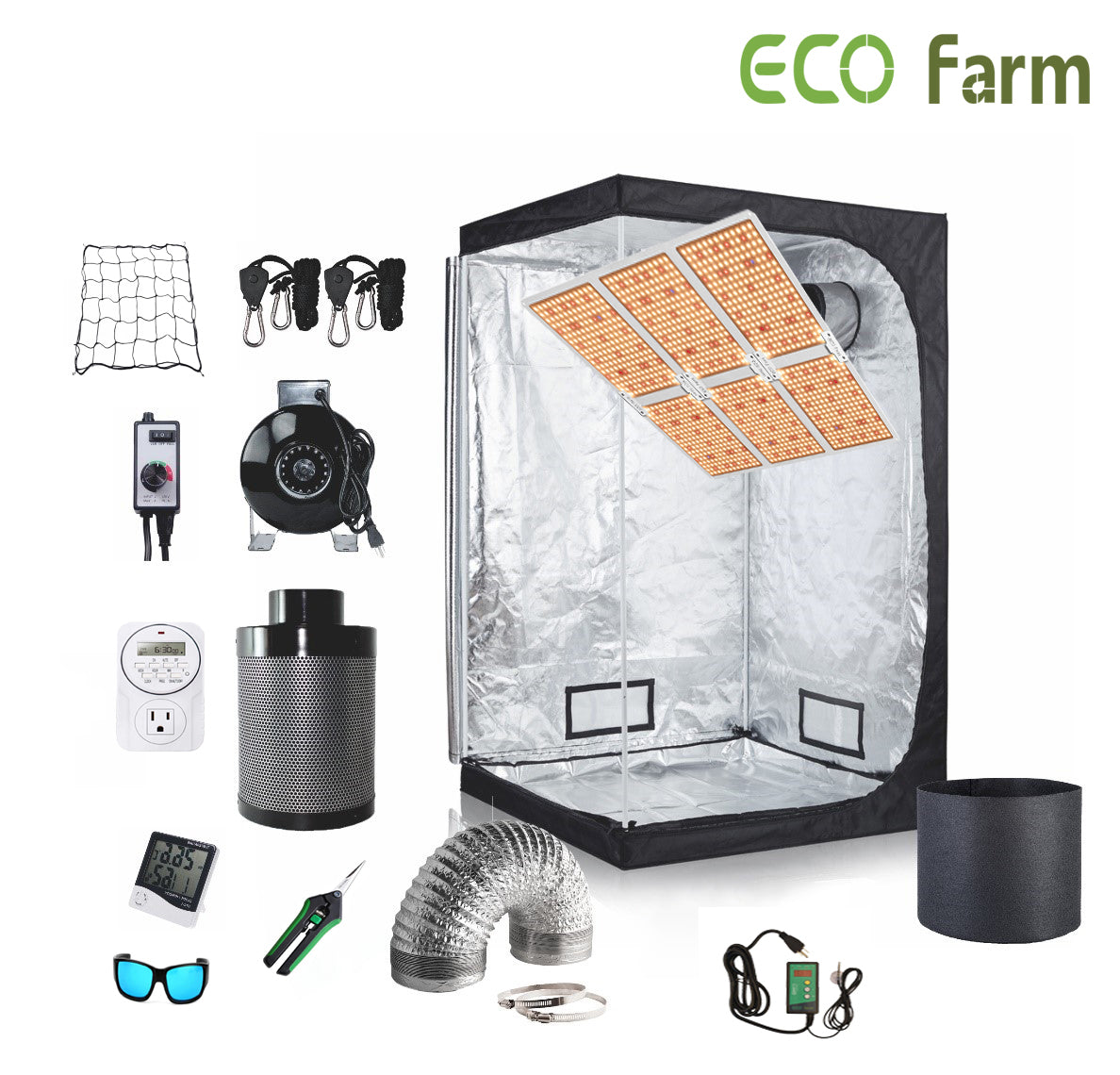 ECO Farm 5*5FT(60*60*80inch)DIY Grow Package