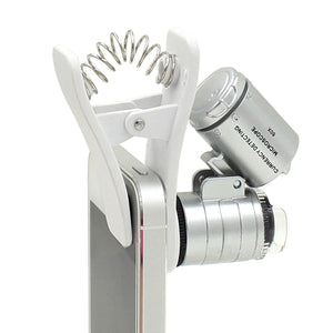 ECO Farm 60X Magnifying Mini Portable Clip LED Microscope