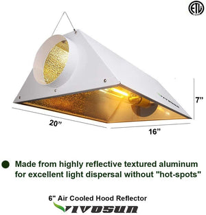 VIVOSUN HPS/MH Grow Light Air Cooled Reflector Kit