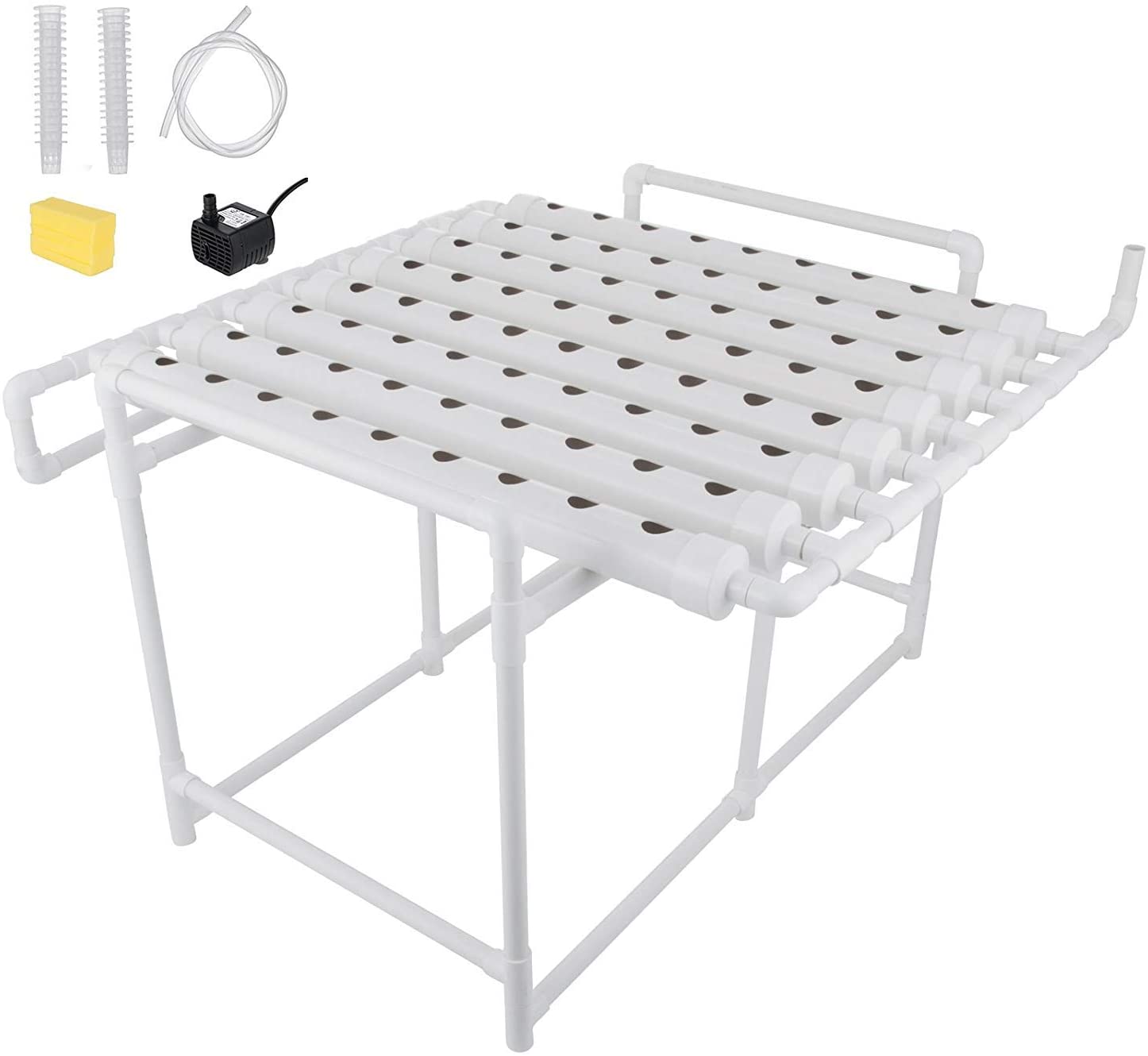 ECO Farm 1 Layer 8 Pipes 72 Sites NFT Hydroponic Growing System-growpackage.com