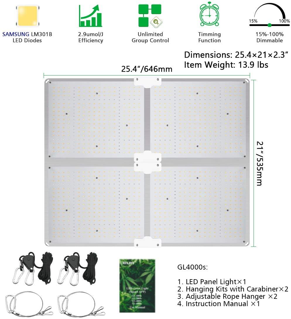 MIXJOY GL1000s/GL2000s/GL4000s LED Grow Lights for Indoor Plants