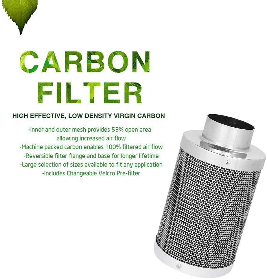 CoolGrows 4 inch Air Carbon Filter