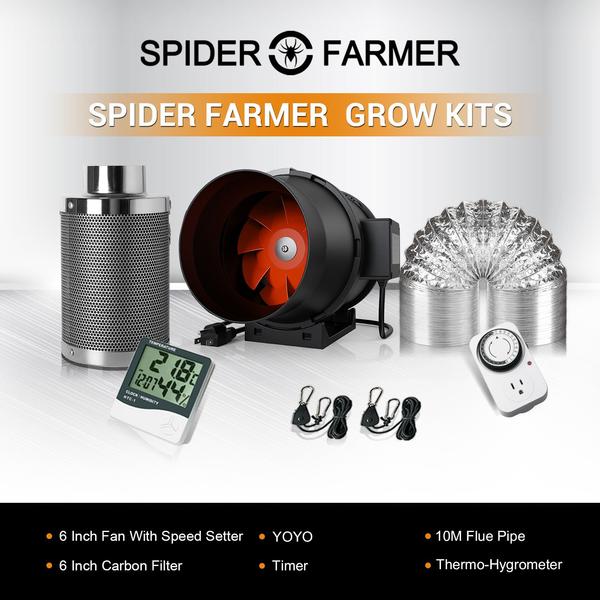 Spider Farmer Fan & Filter Bundle 6 Inch Inline Fan