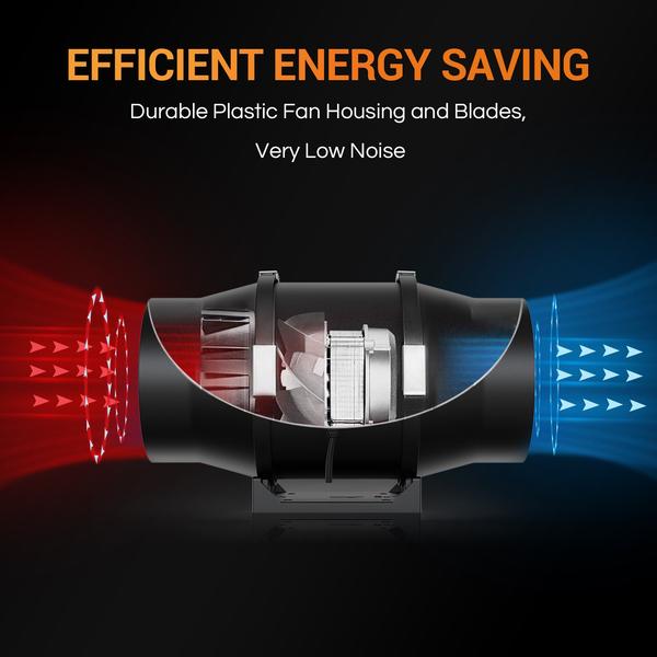 Spider Farmer Fan & Filter Bundle 6 Inch Inline Fan