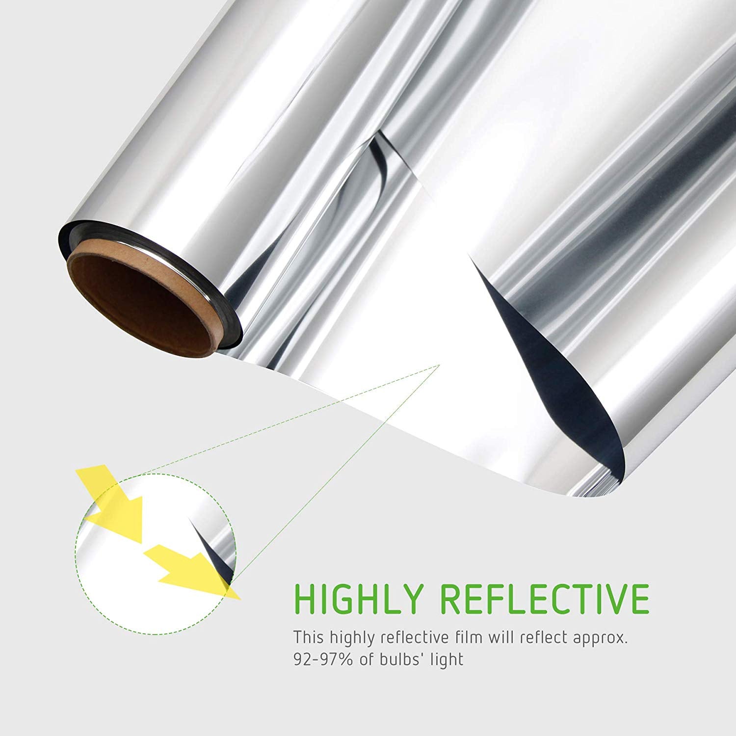  VIVOSUN Highly Reflective Mylar Film Roll 4FT x 25FT for  Outdoor Grow Room Indoor Decoration Aluminum Paint Coated 2 Mil Silver :  Patio, Lawn & Garden