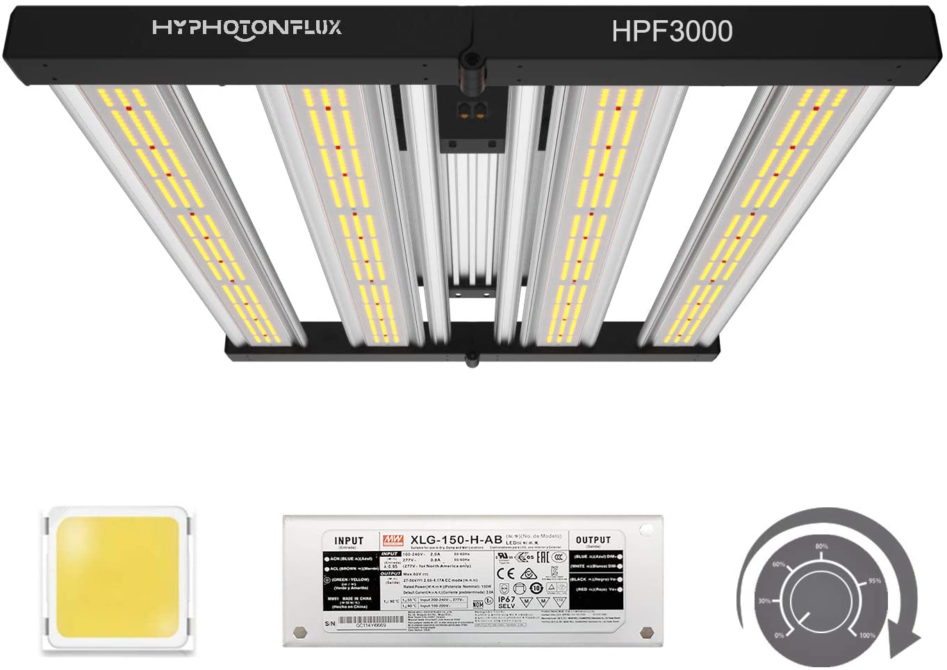HYPHOTONFLUX HPF3000 Led Grow Lights with Samsung LM301B