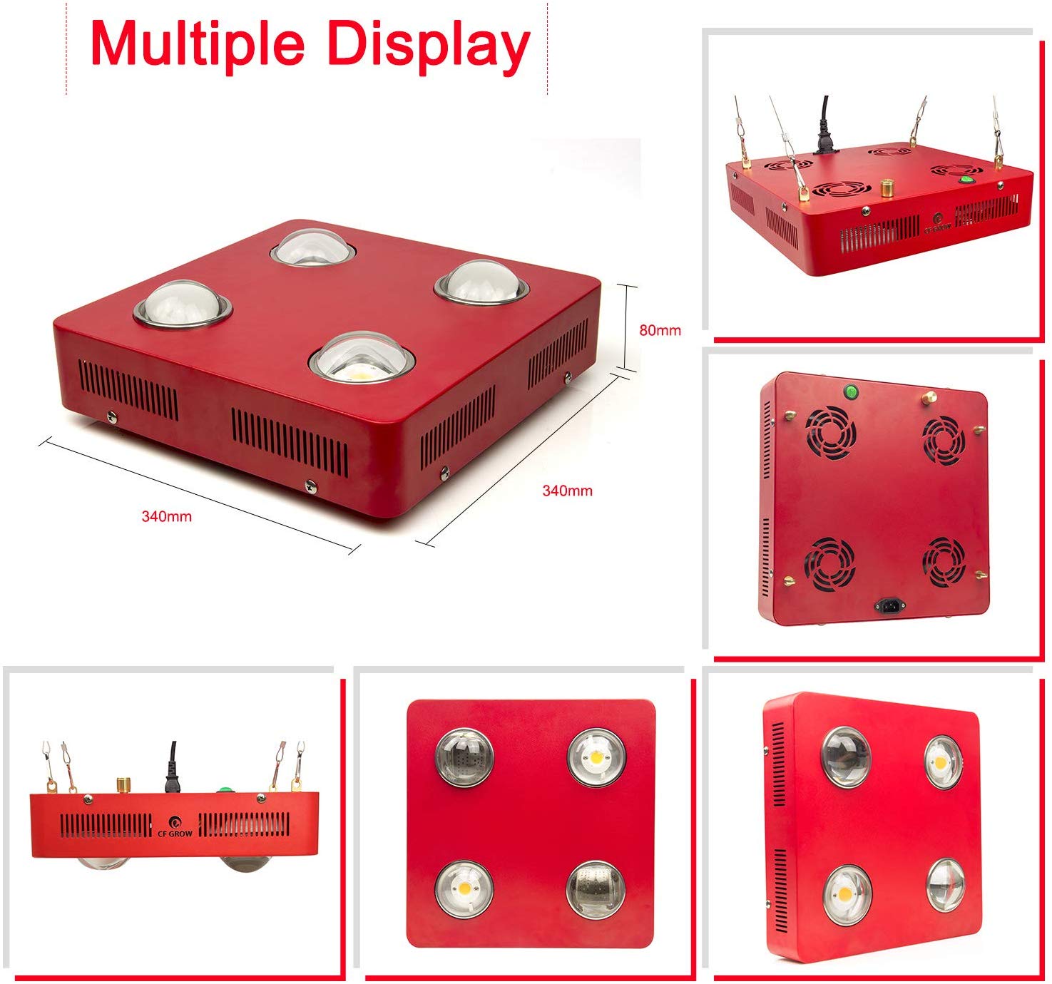 Dimmable COB Full Spectrum LED Grow Light 800W Citizen Bridgelux Indoor LED Plant Grow Lamp for Hydroponics Greenhouse Plant All Stage Seeding Veg & Flower Growing