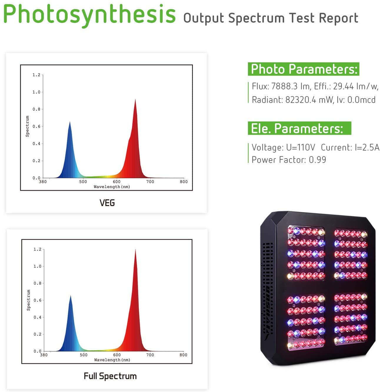 VIVOSUN 600W Led Grow Light Full Spectrum
