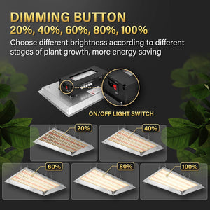 iPower AL 3000W Full Spectrum LED Grow Light Daisy Chain Dimmable