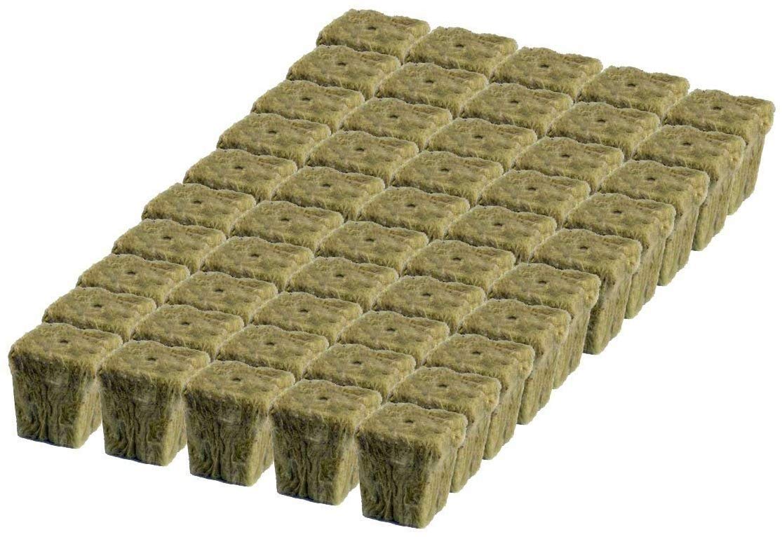 ECO Farm 1" x 1" Rockwool Starter Plug Hydroponic Grow Media-growpackage.com