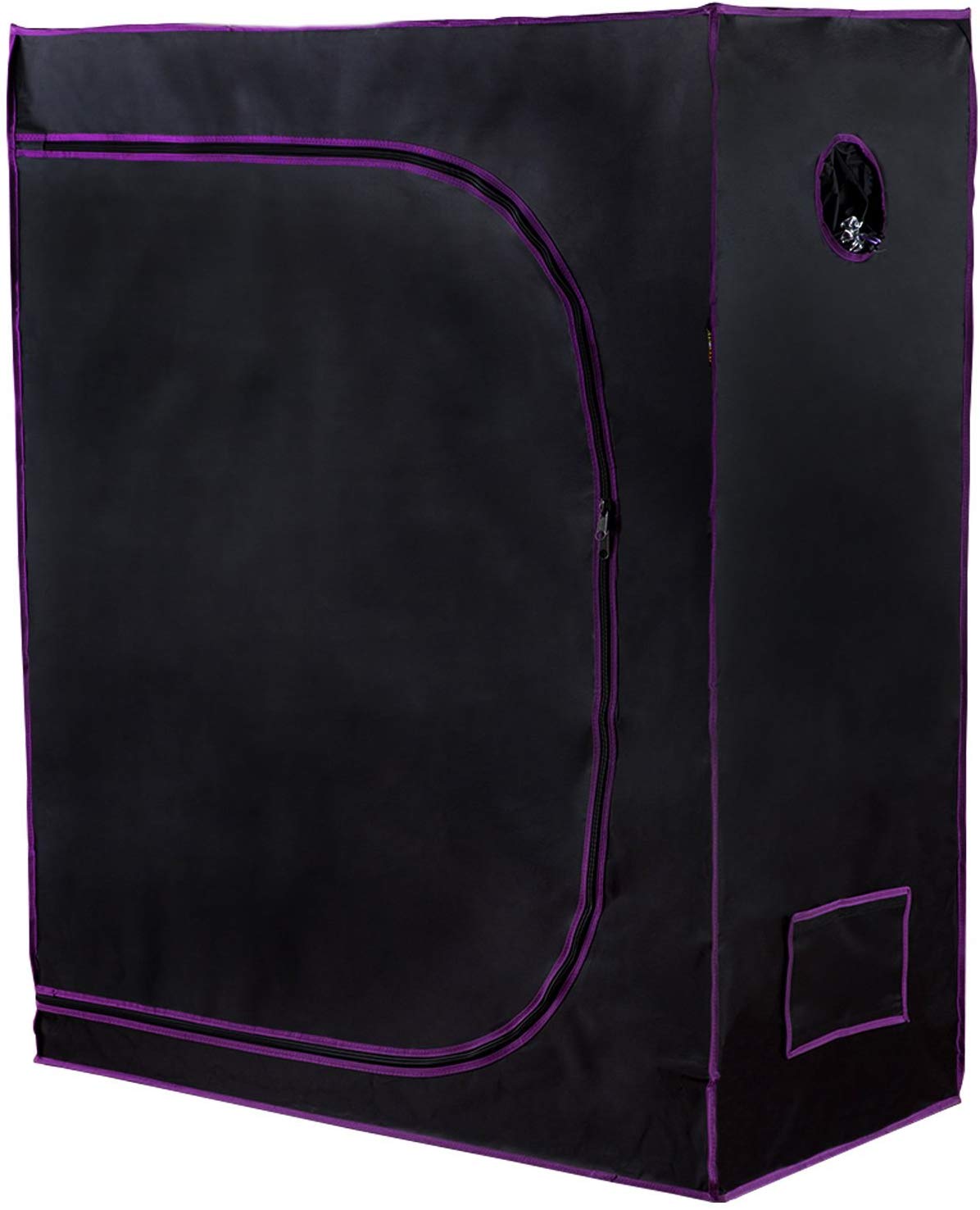 Apollo Horticulture 48”x24”x60” Mylar Hydroponic Grow Tent for Indoor Plant Growing