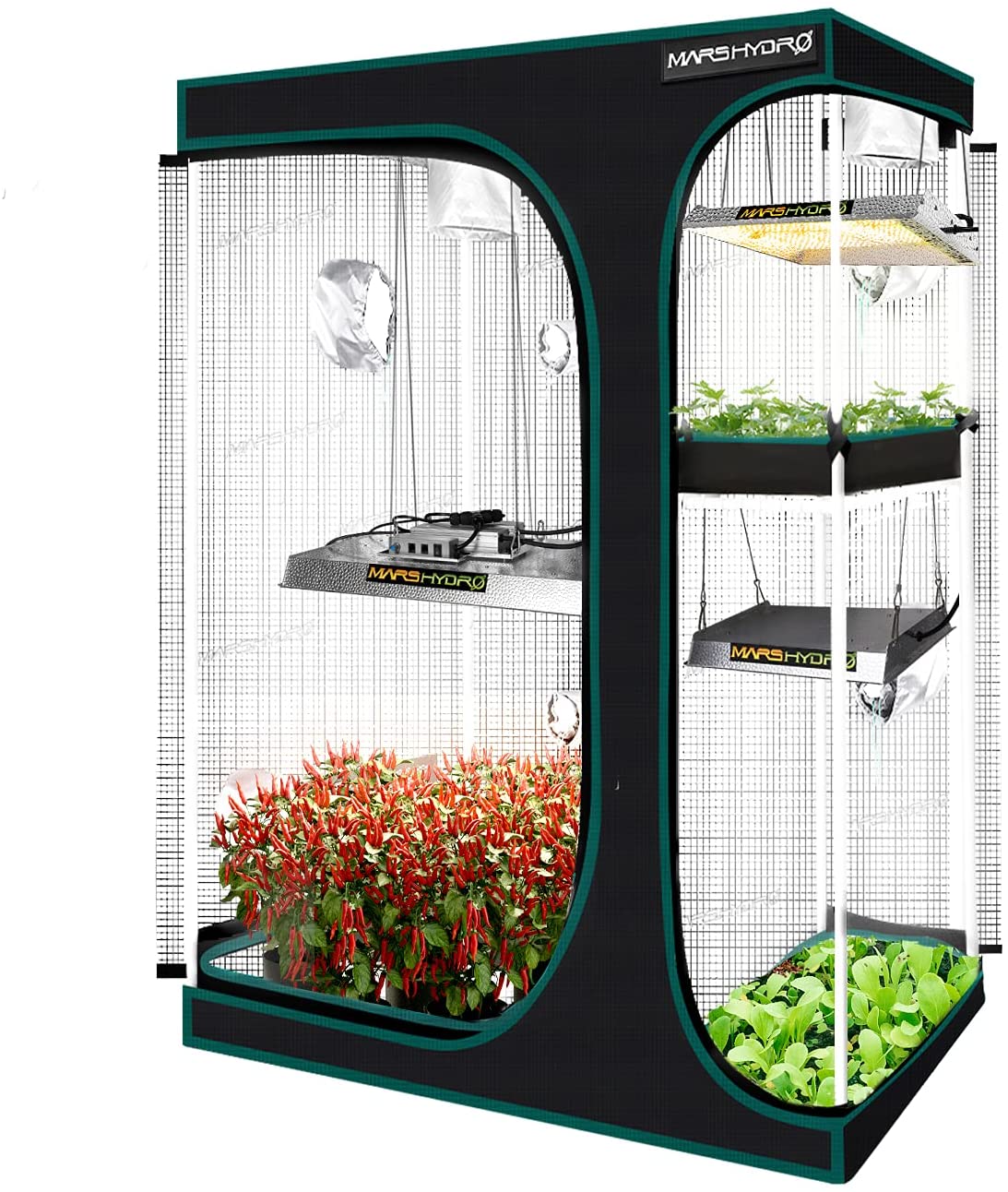 MARS HYDRO 60"x48"x80" Grow Tent 5x4ft 2-in-1 Grow Tents for Indoor Growing