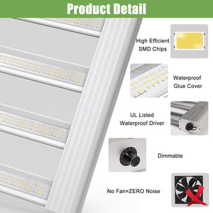 UPDAYDAY UD-2500/UD-4000 Full Spectrum Dimmable LED Grow Light for Indoor Plants Greenhouse Bloom Veg