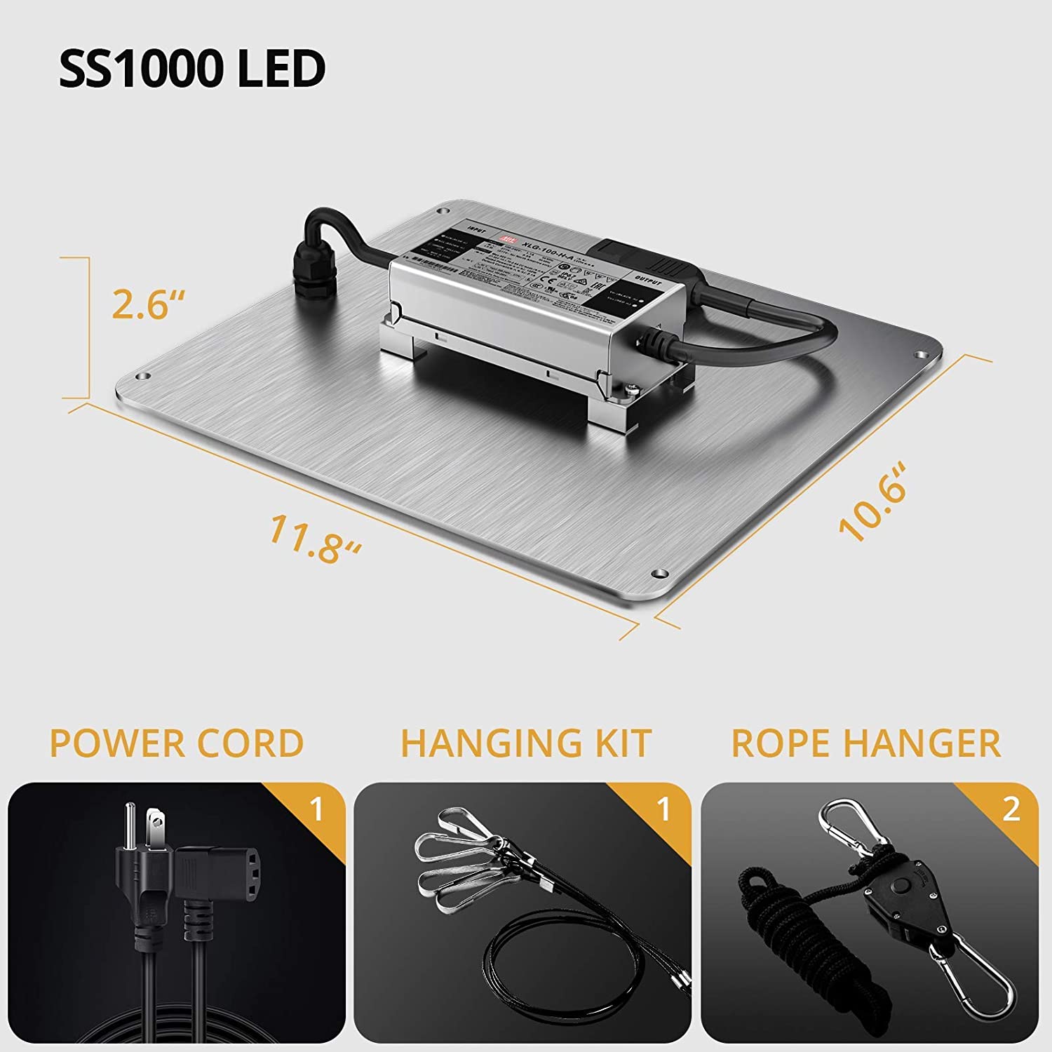 BLOOMSPECT SS1000 LED Grow Light for Indoor Plants with Samsung LM301B Diodes