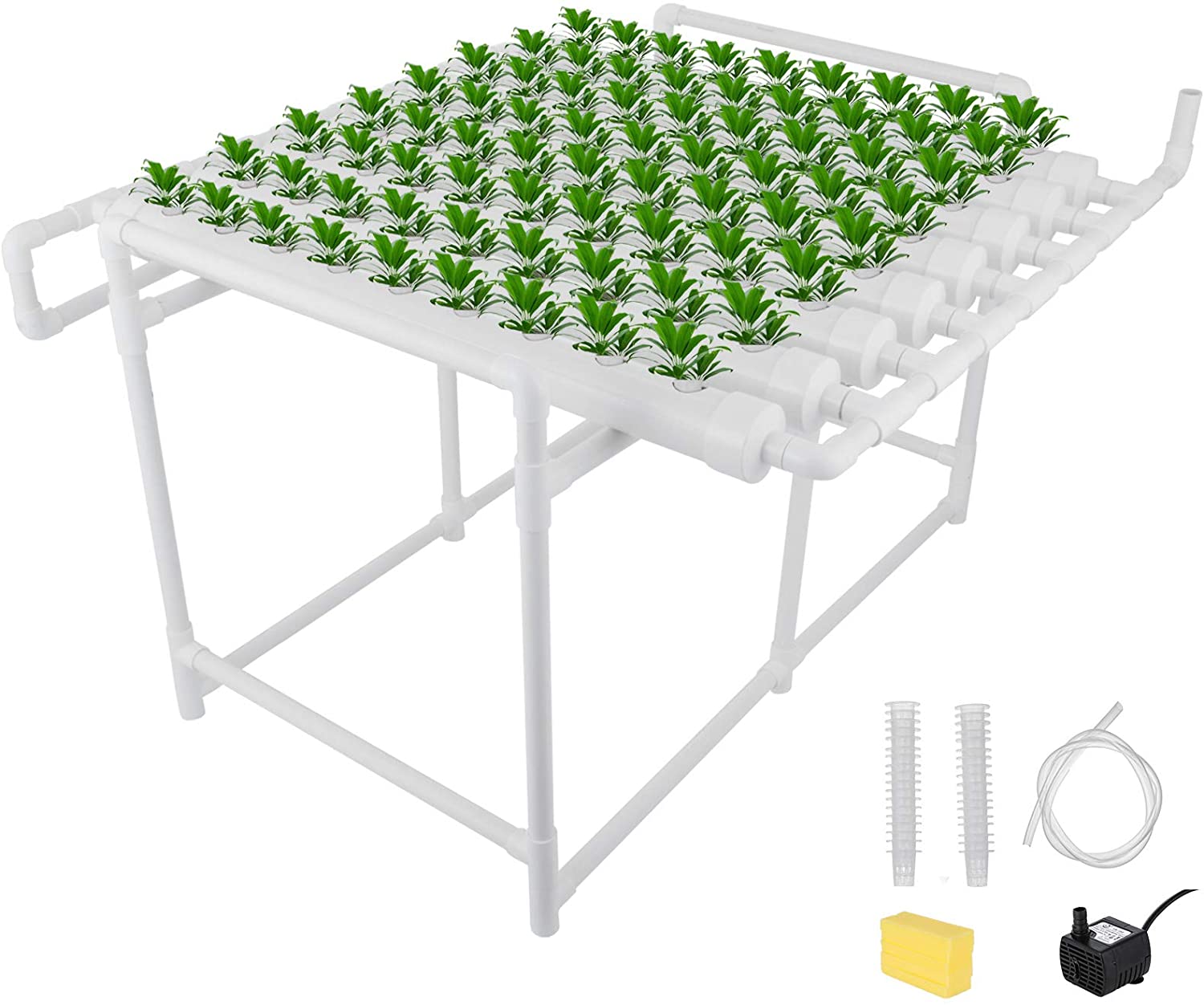 ECO Farm 1 Layer 8 Pipes 72 Sites NFT Hydroponic Growing System-growpackage.com