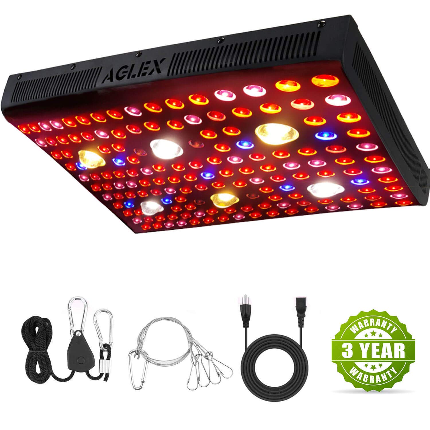 AGLEX COB LED Grow Light 3000W - Upgraded Spectrum 3400K 6500K High Yielding Plant Grow Lamp for Inddor Greenhouse Growing Veg Flower Lighting