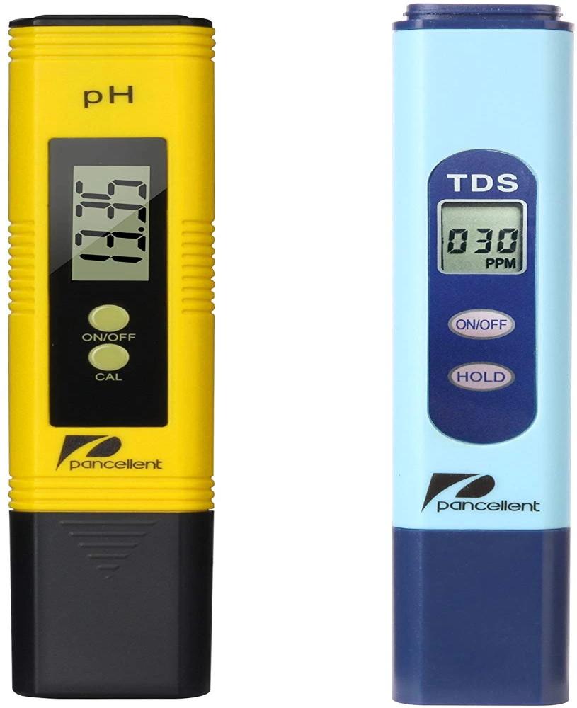Pancellent Water Quality Test Meter TDS PH 2 in 1 Set 0-9990 PPM Measurement Range 1 PPM Resolution 2% Readout Accuracy (Yellow)