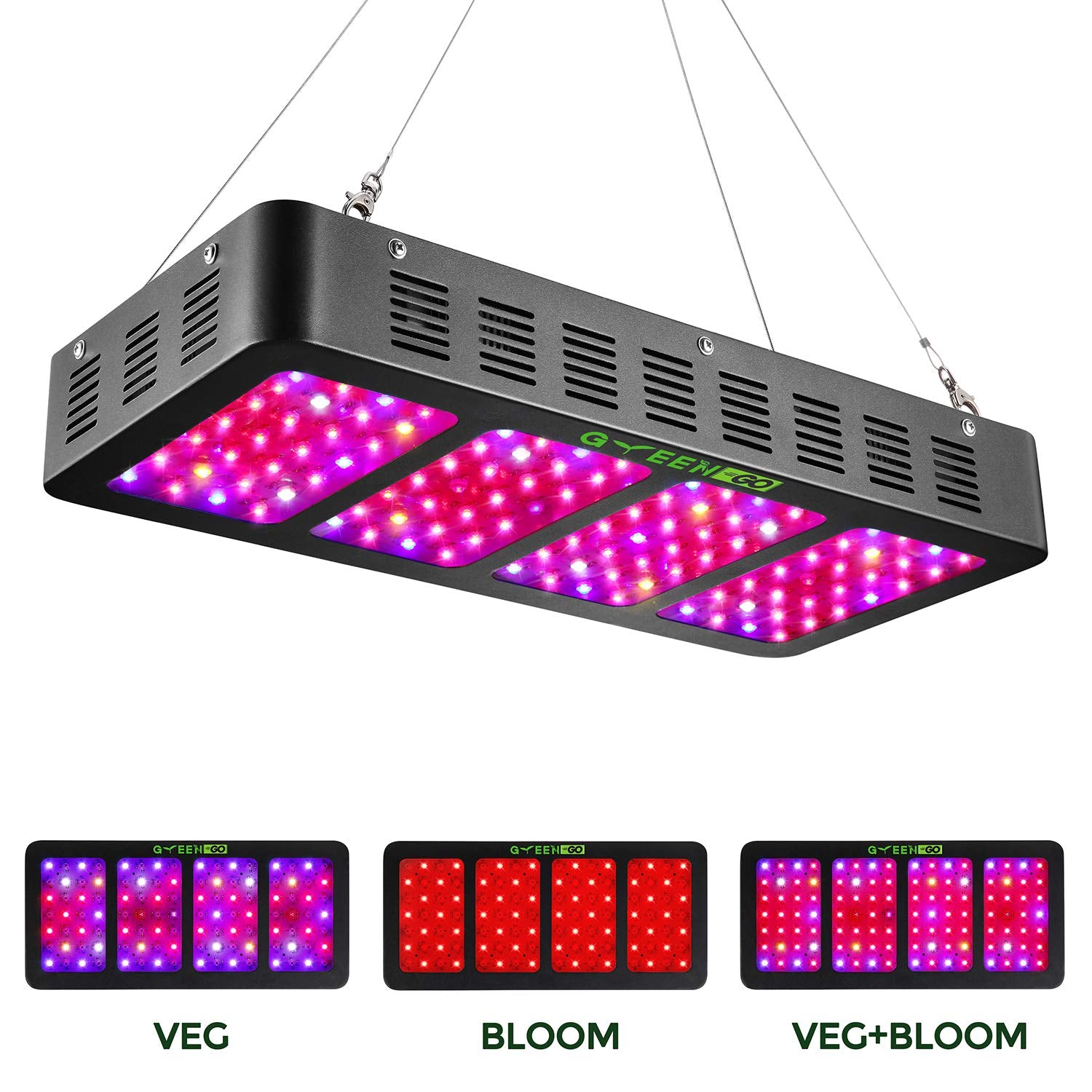 GREENGO 1200W 3 Chips LED Grow Light