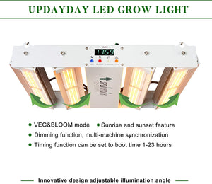 UPDAYDAY UD-2500/UD-4000 Full Spectrum Dimmable LED Grow Light for Indoor Plants Greenhouse Bloom Veg