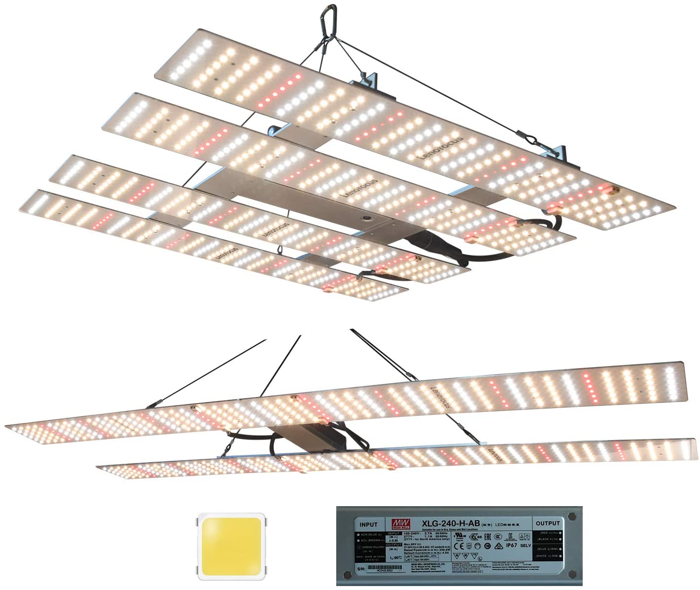 Lenofocus LF2000 Full Spectrum Samsung LM301B Dimmable LED Grow Light
