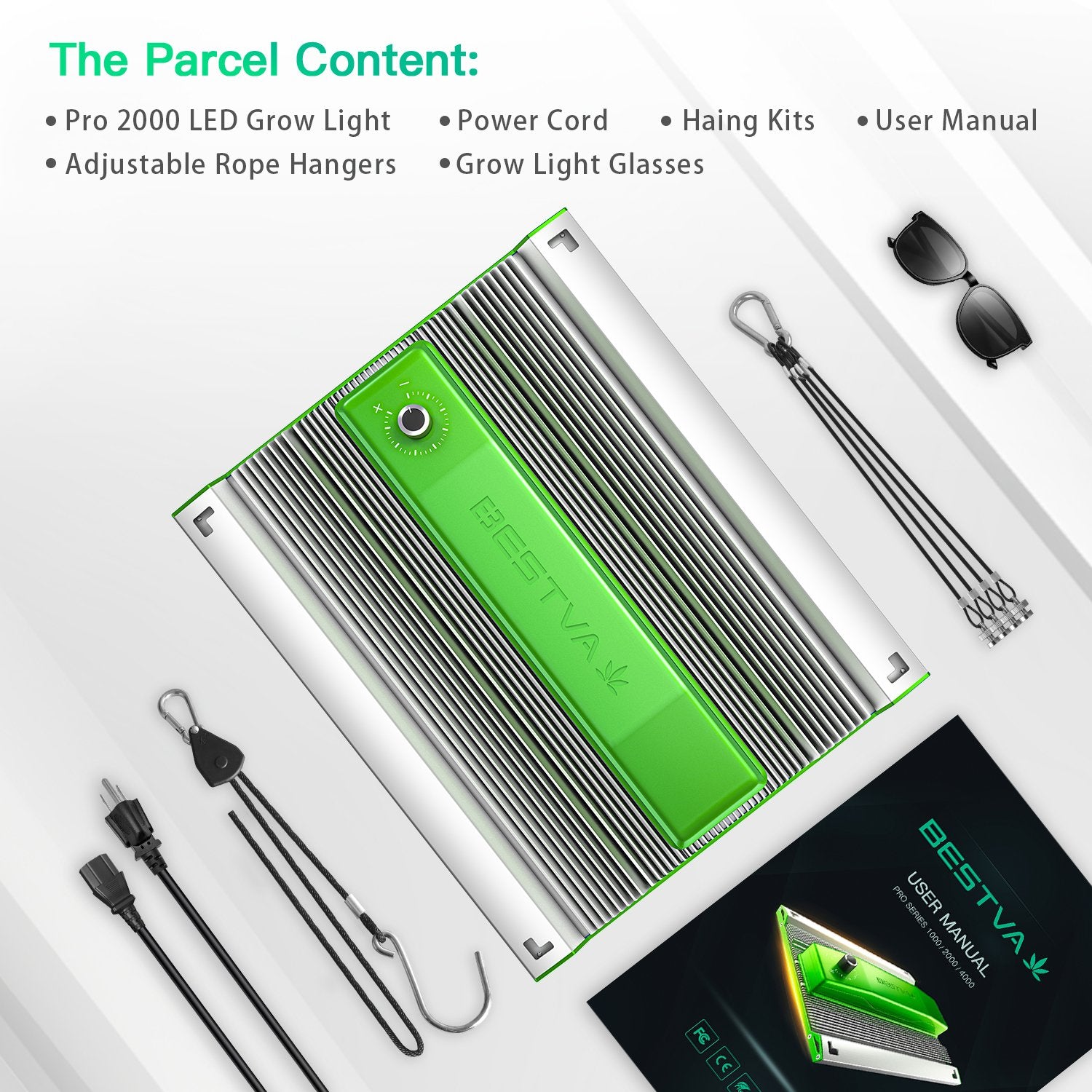 BESTVA P1000/P2000/P4000 Quantum LED Grow Light with Samsung LM301B Diodes & MeanWell Driver Dimmable Grow Lights