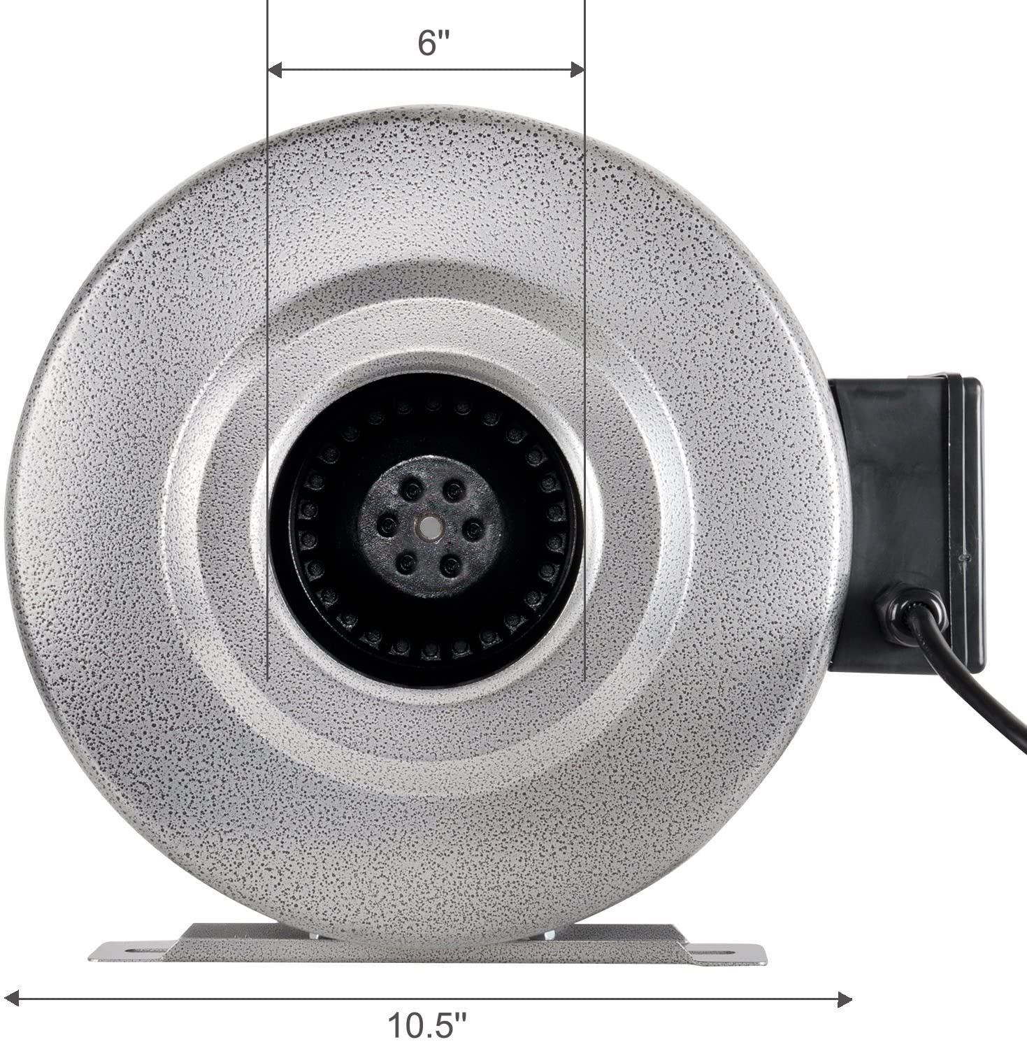 iPower 6 Inch 442 CFM Inline Fan Carbon Filter 25 Feet Ducting Combo with Variable Speed Controller and Rope Hanger for Grow Tent Ventilation