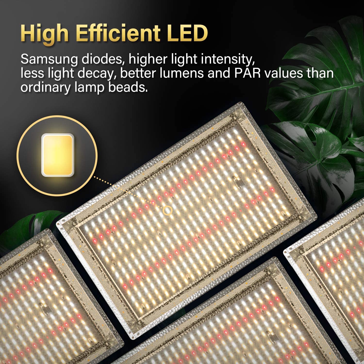 iPower GLLEDXAL1500C 1500W Dimmable Full Spectrum LED Grow Light