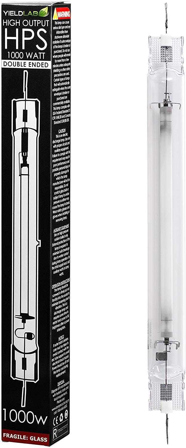 Yield Lab Double Ended 1000W Grow Light Bulb – High Pressure Sodium (HPS)