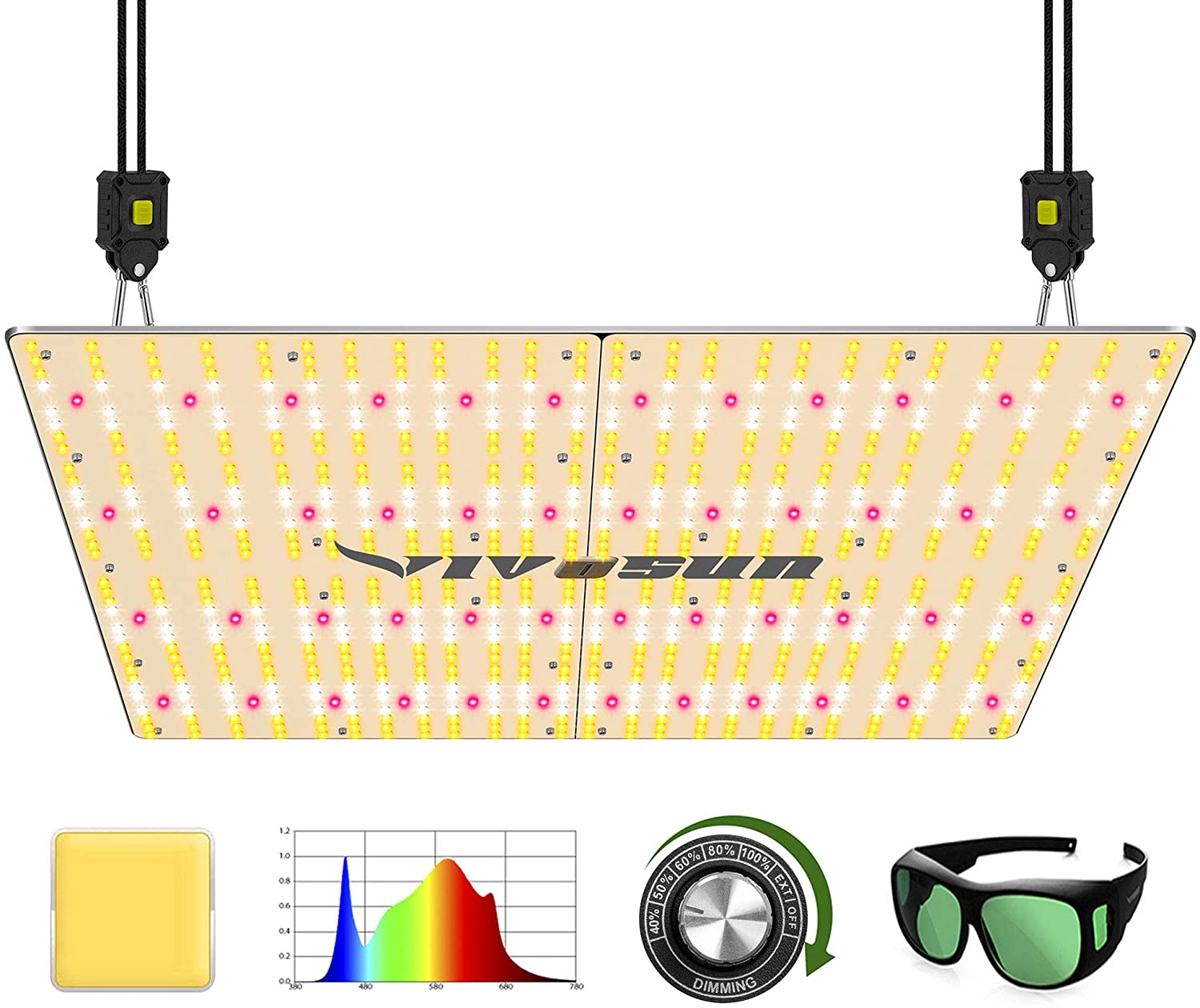 VIVOSUN Latest VS4000 LED Grow Light with Samsung LM301H Diodes