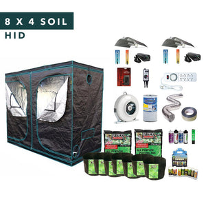 8' X 4' HID Soil Complete Indoor Grow Tent Kits for 8 Plants