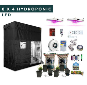8' X 4' LED Hydroponic Complete Indoor Grow Tent Kits for 8 Plants
