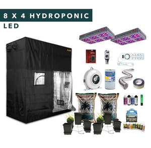 8' X 4' LED Hydroponic Complete Indoor Grow Tent Kits for 8 Plants