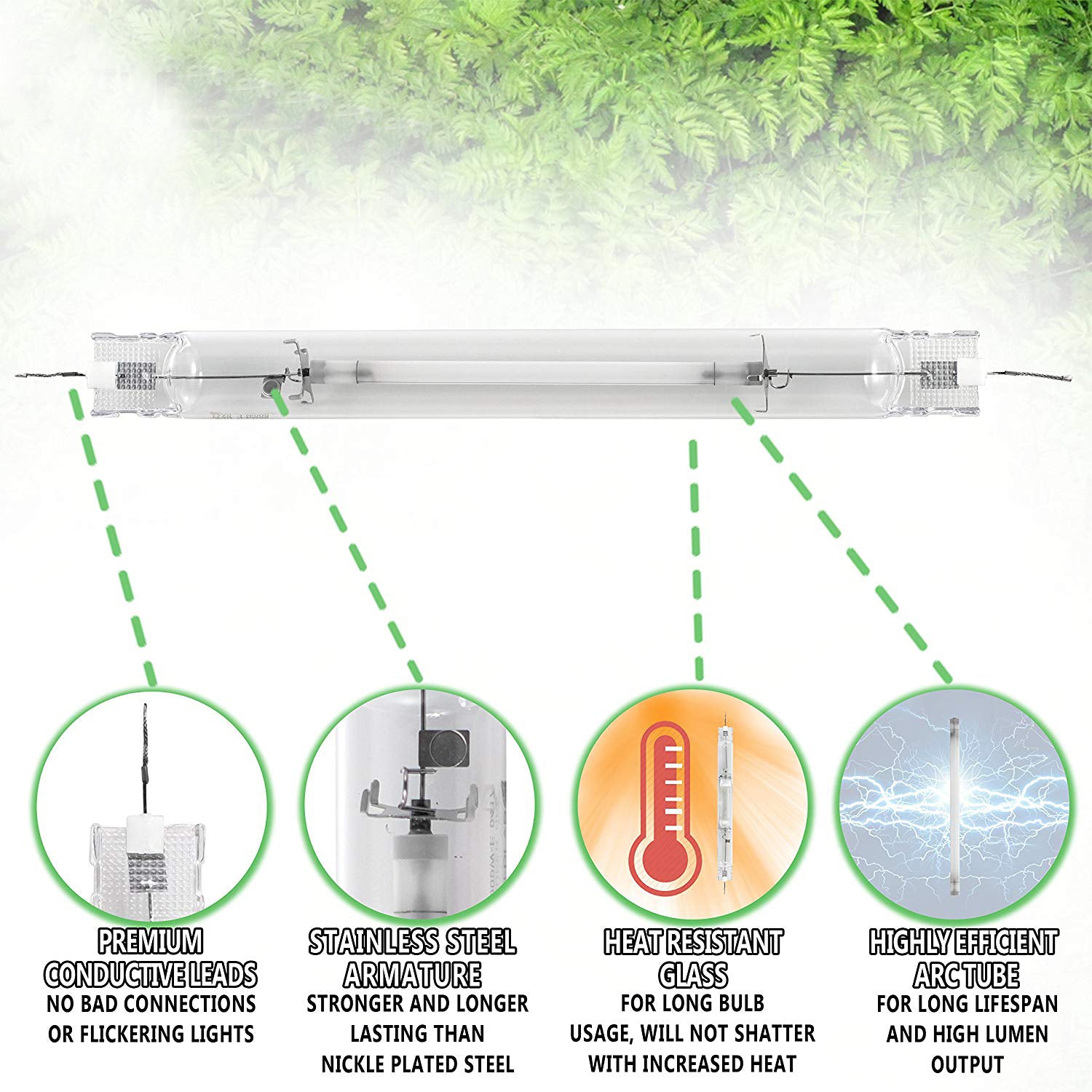 ECO Farm Double Ended 600W/1000W HPS Grow Light Bulb-growpackage.com