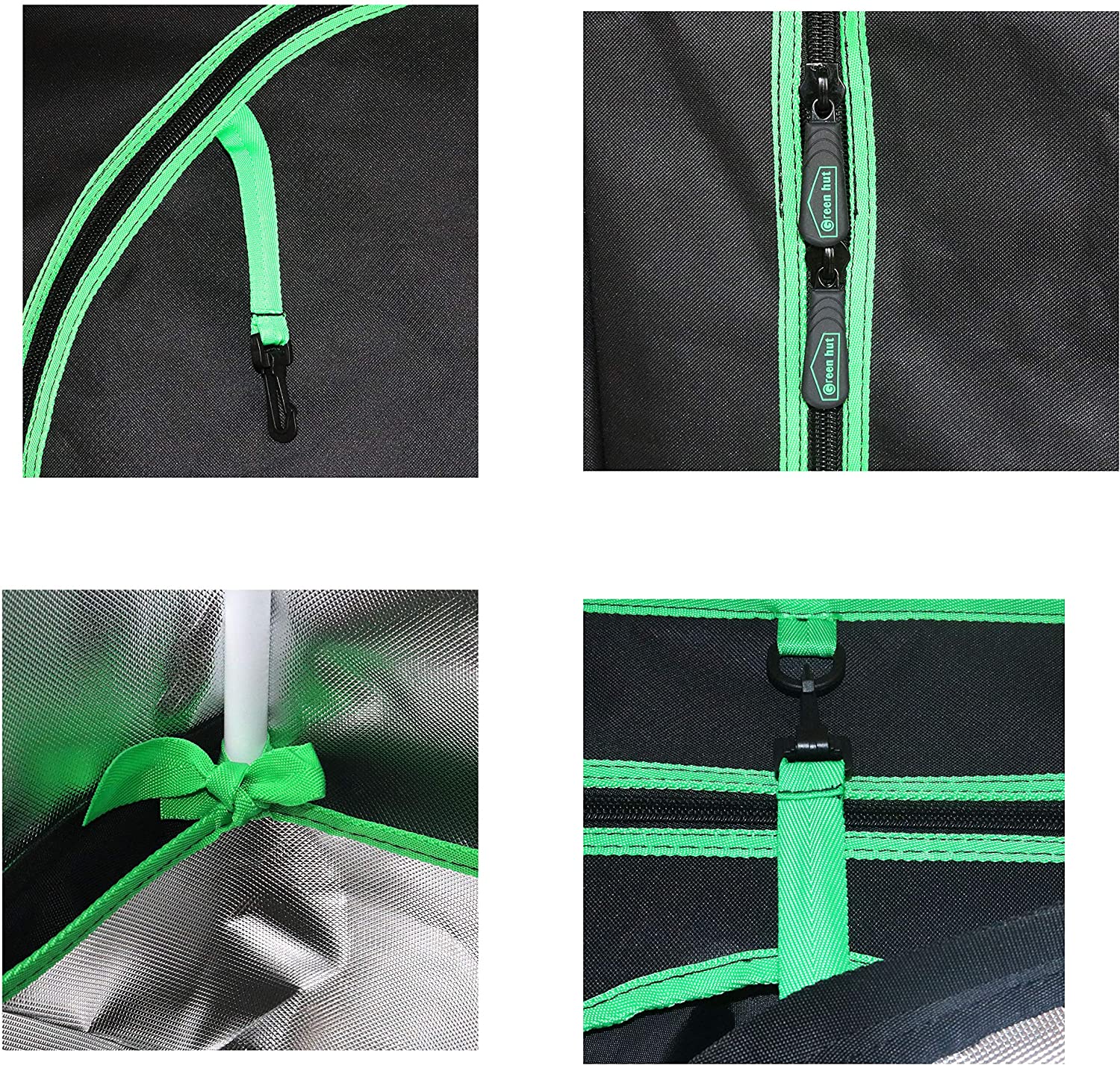 Green Hut 96"X48"X78" 600D Mylar Hydroponic Grow Tent