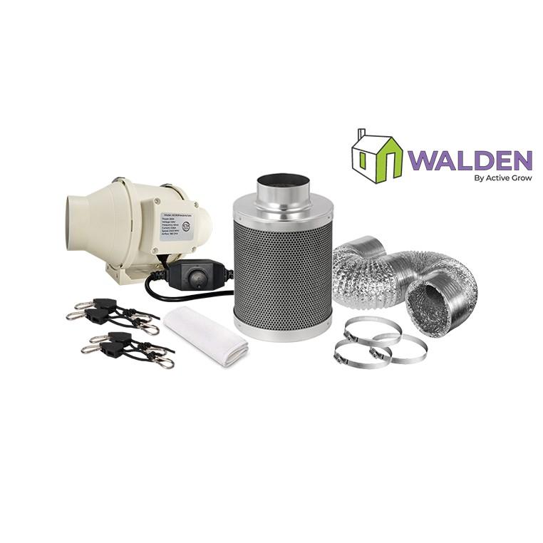 Active Grow Walden White Grow Tent 2' x 4' with 4″ Ventilation Kit