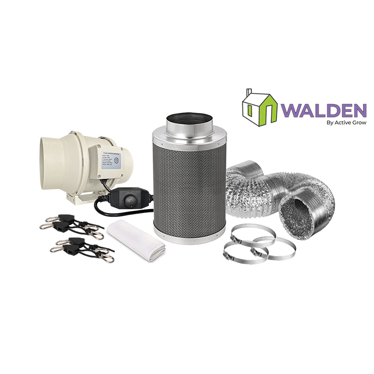 Active Grow Walden White Grow Tent 4' x 4' with 6″ Ventilation Kit