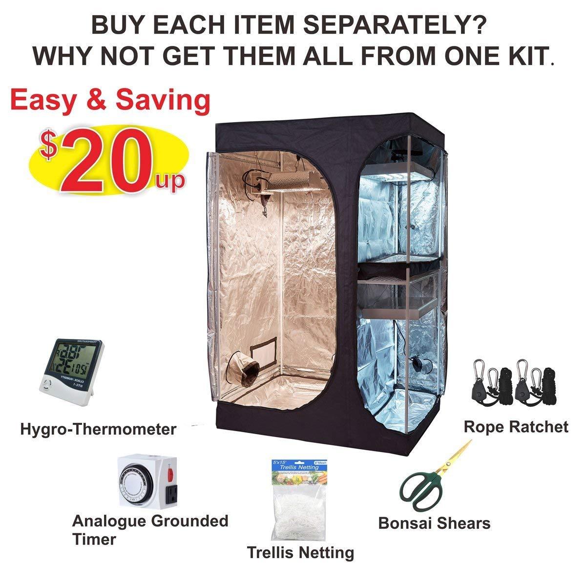 TopoLite Indoor Grow Tent Kits 2-in-1