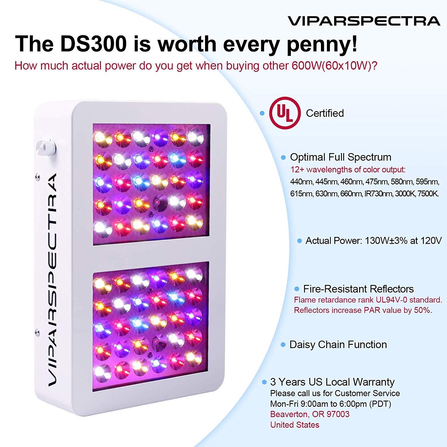VIPARSPECTRA 300W LED Grow Light Full Spectrum