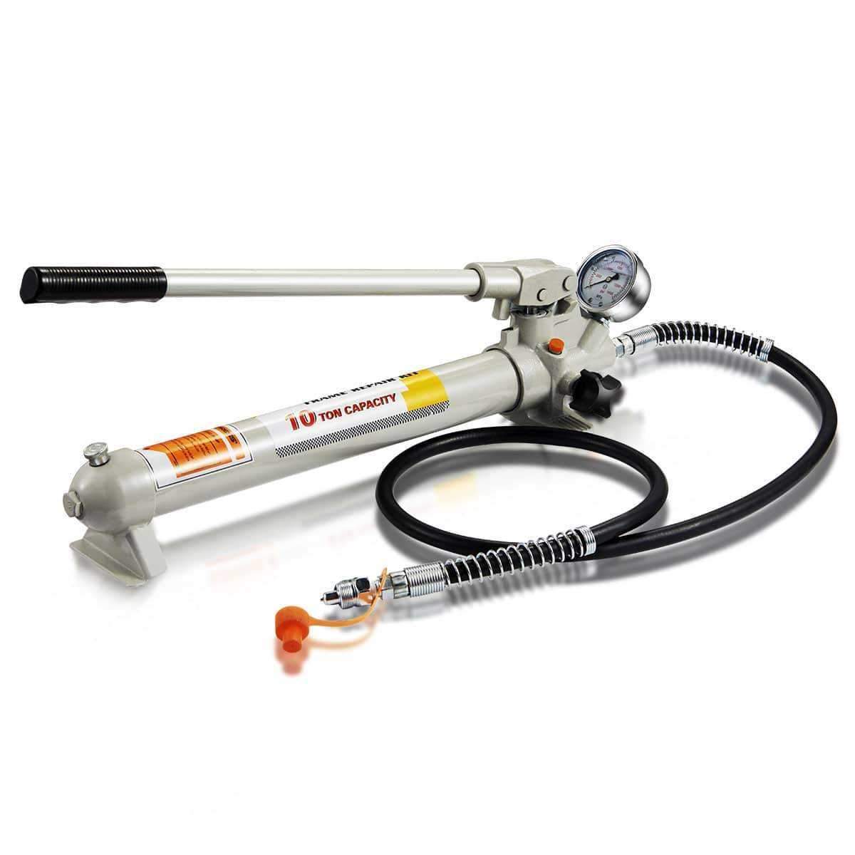 hydraulic hand pump with pressure gauge
