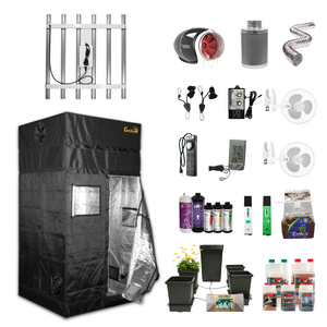 4' X 4' LED Hydroponic Indoor Grow Tent Kits for 4 Plants