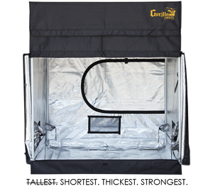 Gorilla 5ft x 5ft x 4ft11inch w/ Ext 5ft11inch Plants Grow Tents Shorty Series