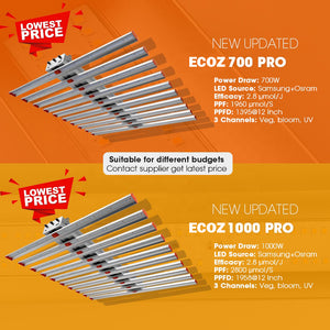 ECO Farm ECOZ PRO 700W/1000W Samsung 301H Chips LED Grow Light With Separately UV+IR Control