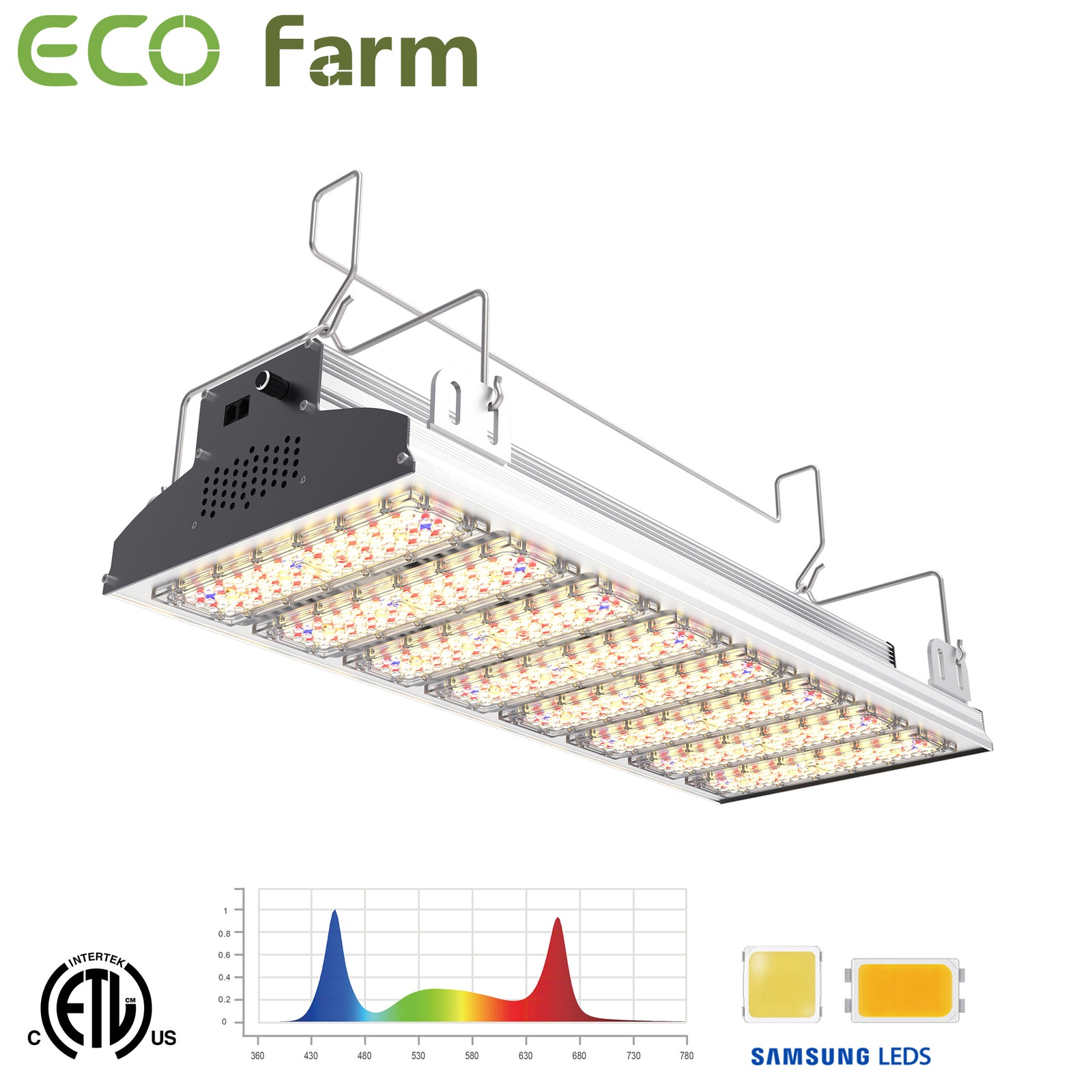 ECO Farm N10 800W Commercial LED Grow Lights for Greenhouse Replace 1000W HPS