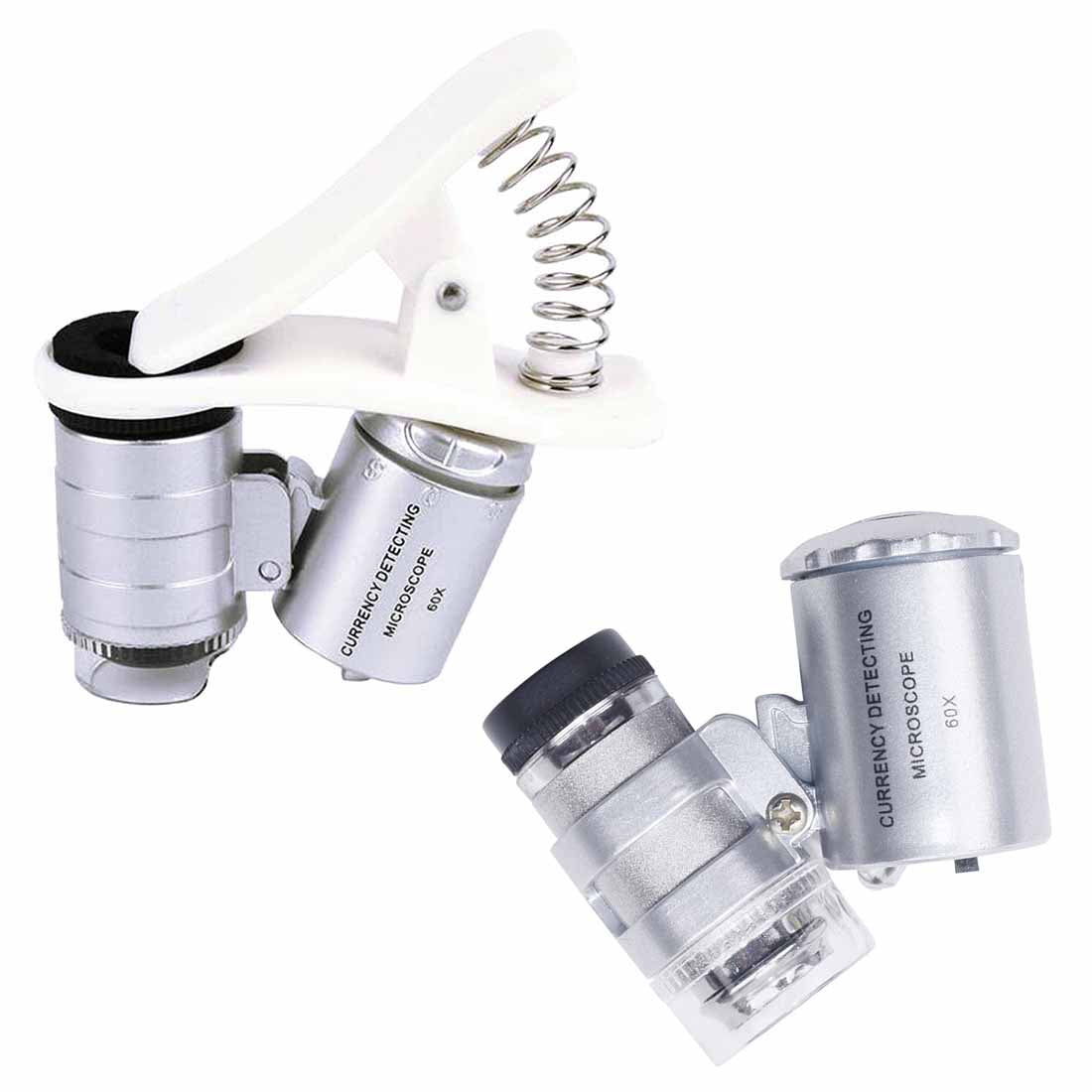 60X-100X Universal Clip Microscope Portable Mini Mobile Magnifier